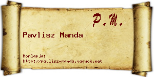 Pavlisz Manda névjegykártya